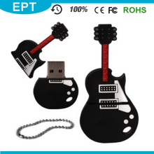 Kundenspezifisches Logo PVC USB-Feder-Antriebs-Gitarre geformter USB-Blitz-Antrieb (EG523)